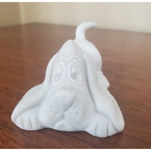Vintage 1975 Hallmark White Fine Bisque Porcelain Dog Figurine